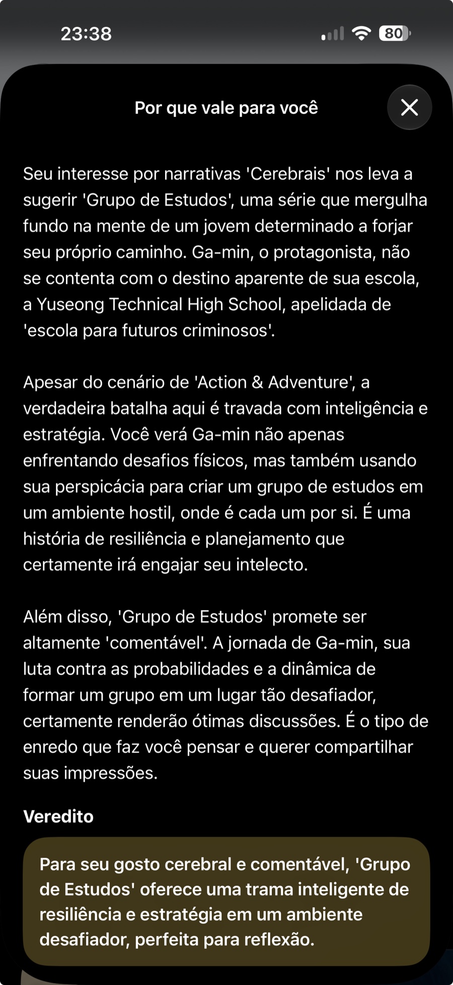 Explicação de recomendação no Flowt